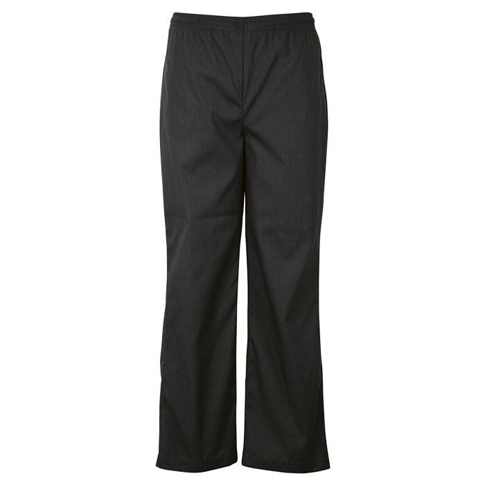 Black healthcare scrub trousers.