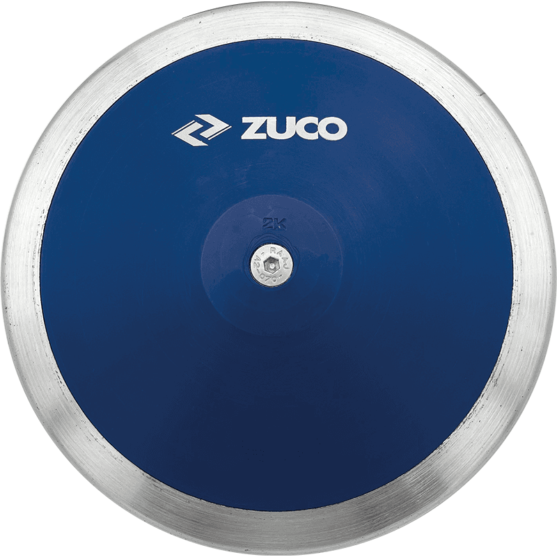 Blue Zuco balance disc shown from the front.