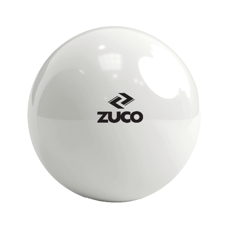 White Zuco sports ball with smooth finish.