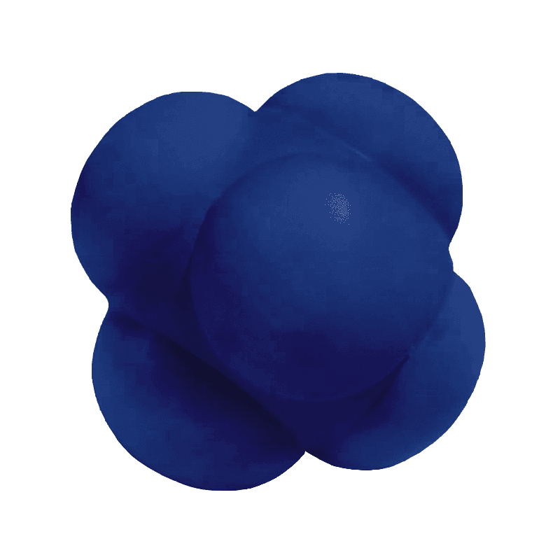 Set of blue soft training balls.