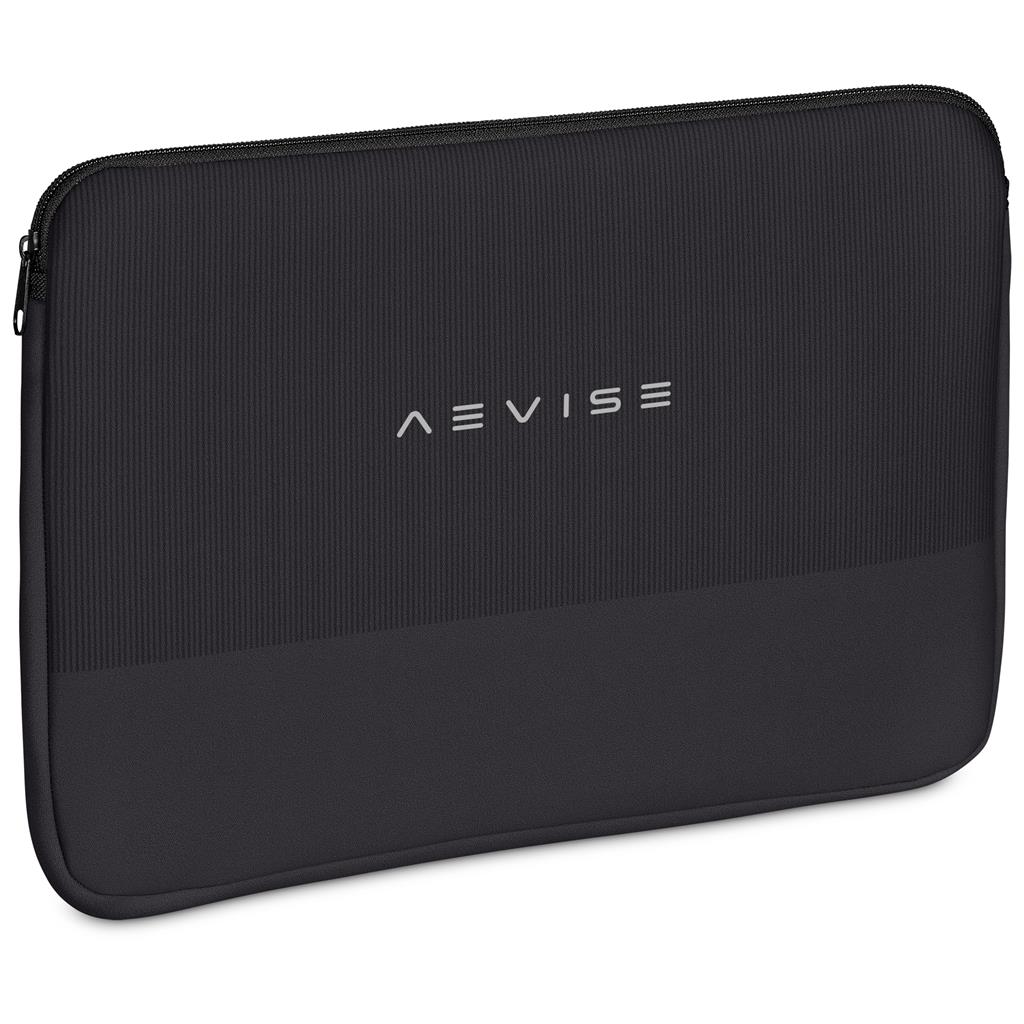 Black branded zip pouch with white logo on the front.