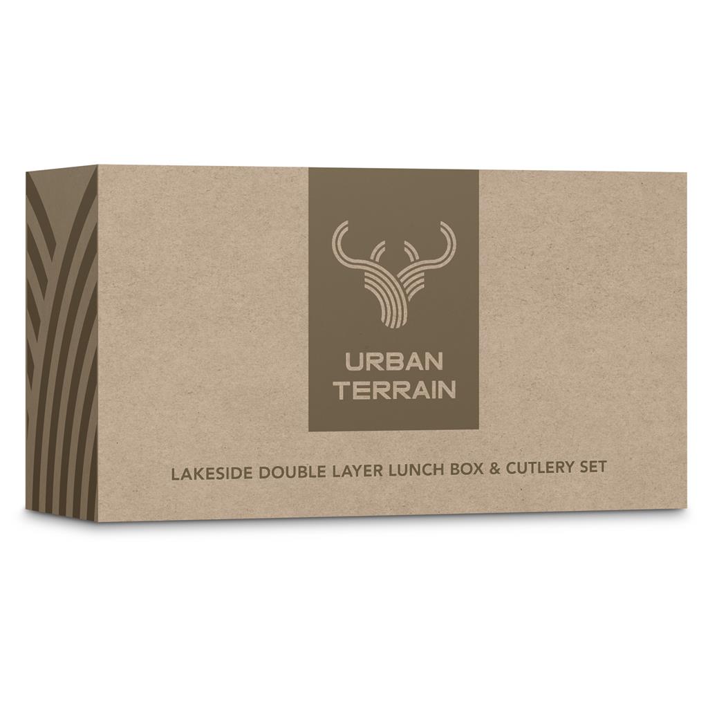Branded kraft gift box for the bamboo-lid lunch container.