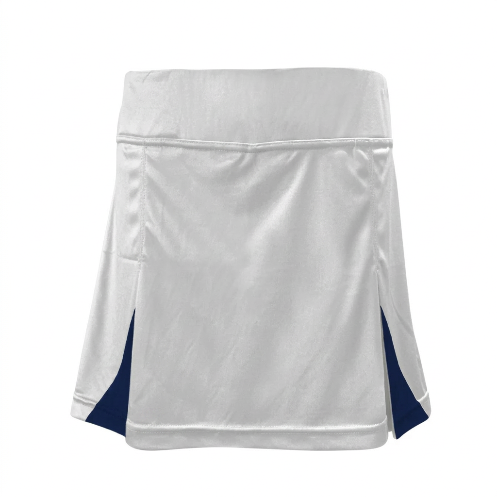 White sports skort for netball and team sports.
