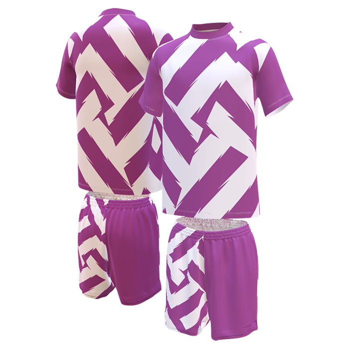 Purple and white sleeveless sports jersey.