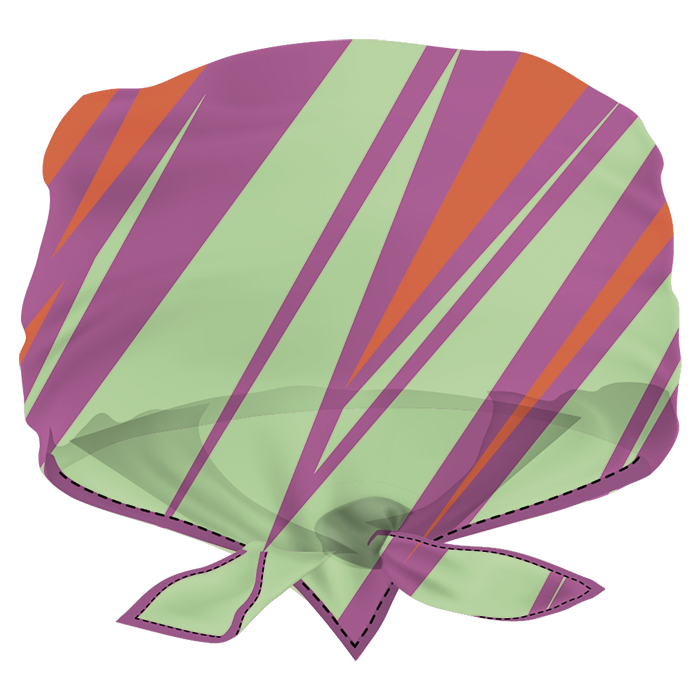 Colourful striped sports fabric swatch.
