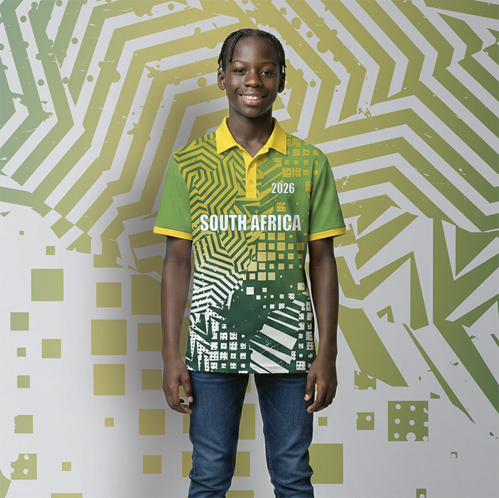Male model wearing a green Mainline Sportswear shirt