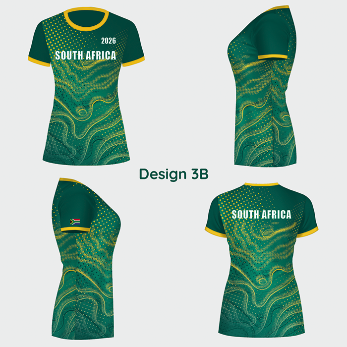 Dark green sports shirt design shown from multiple angles.