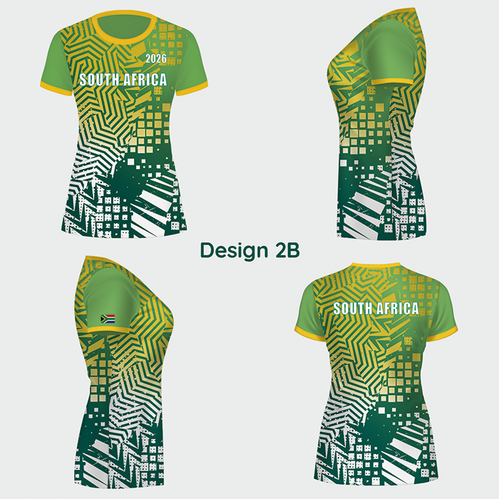 Green and white sports shirt design shown from multiple angles.