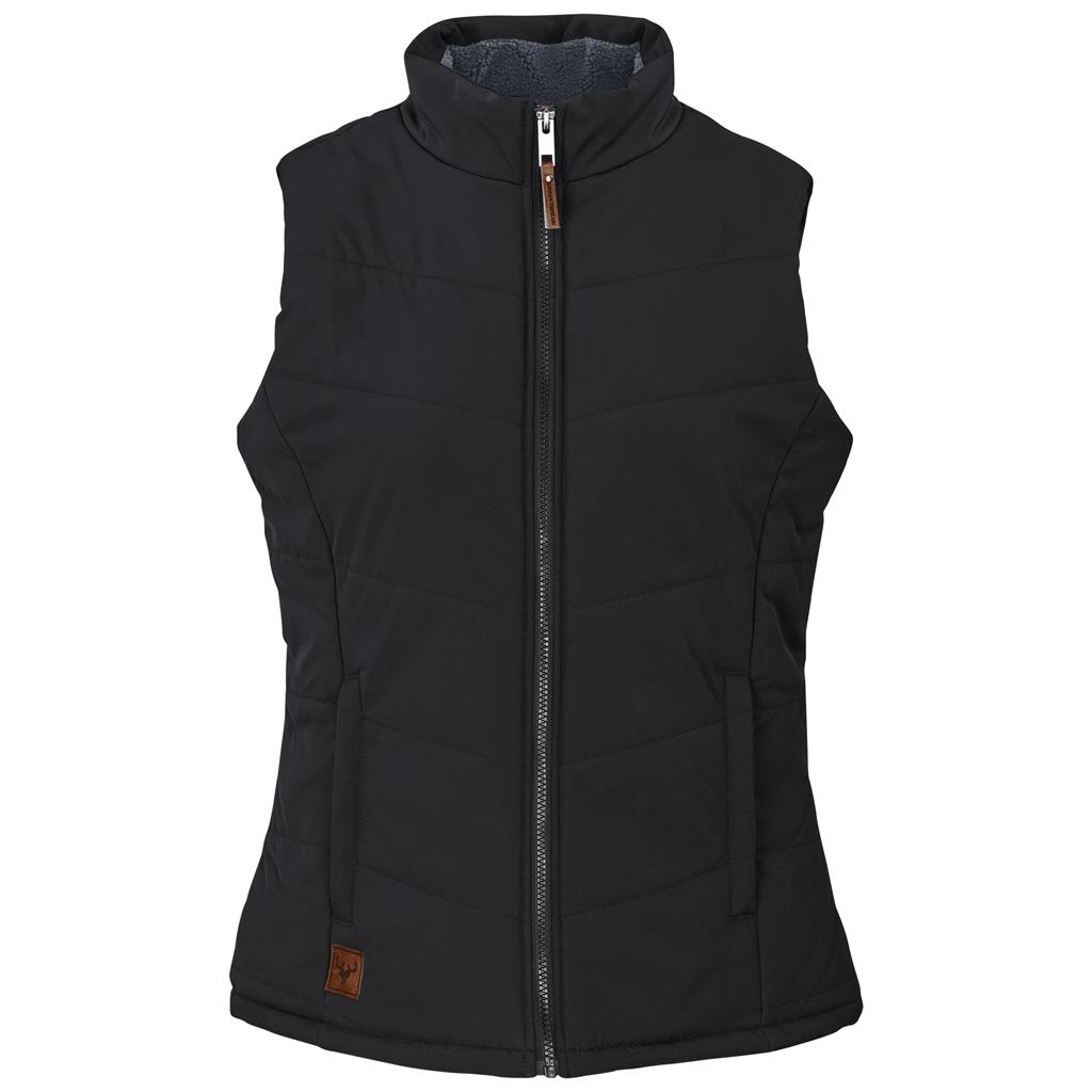 Black sleeveless bodywarmer shown from the front.