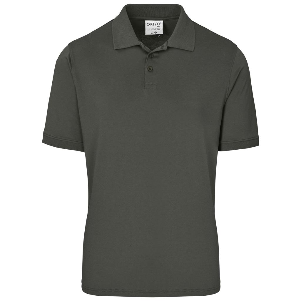 Olive green short-sleeve golf shirt shown from the front