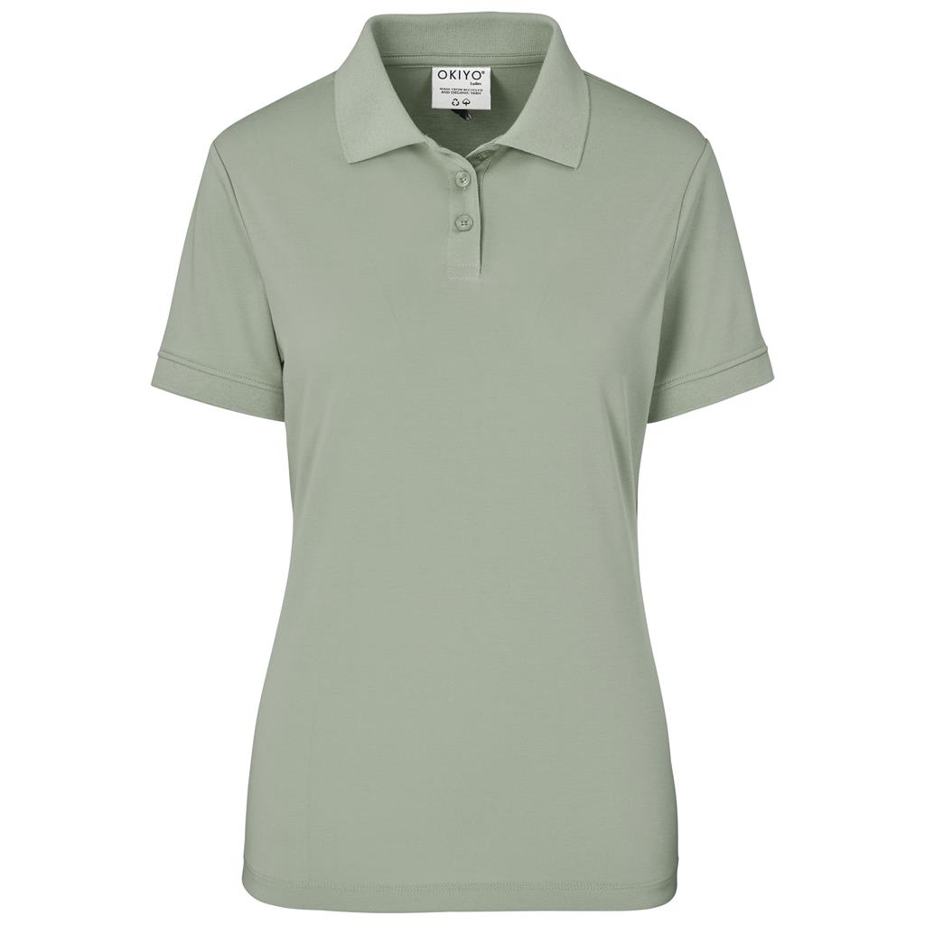 Sage green short-sleeve golf shirt shown from the front.
