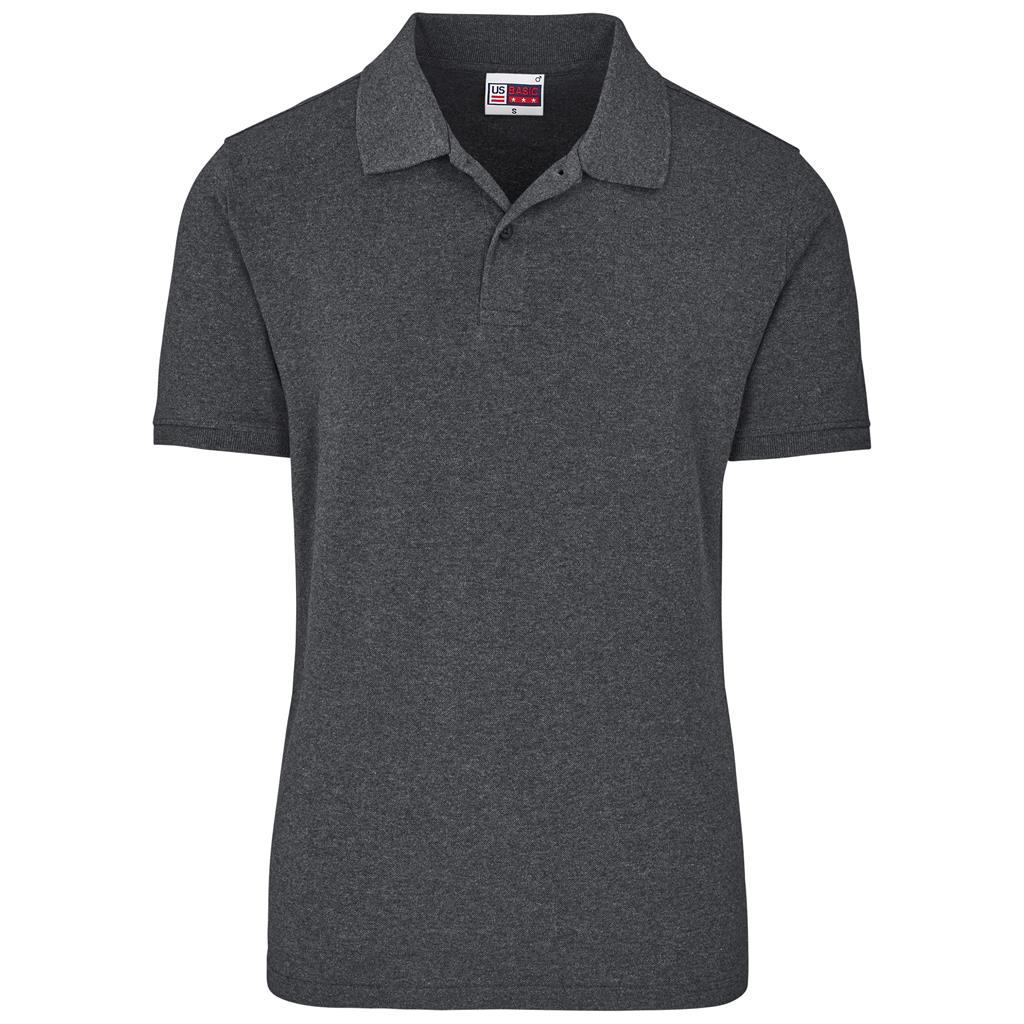 Charcoal short-sleeve golf shirt for promotional branding.