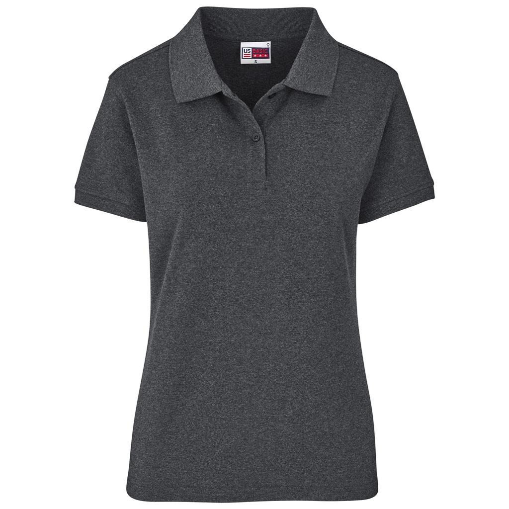 Charcoal short-sleeve golf shirt for branded uniforms.