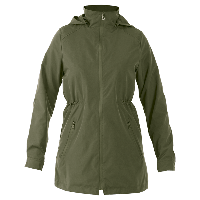 Sage green lightweight jacket for corporate and outdoor wear.