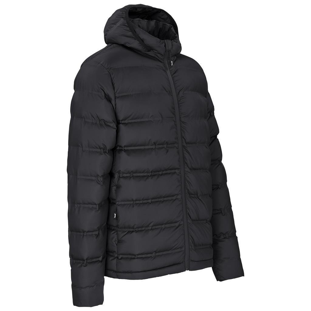 Black lightweight puffer jacket