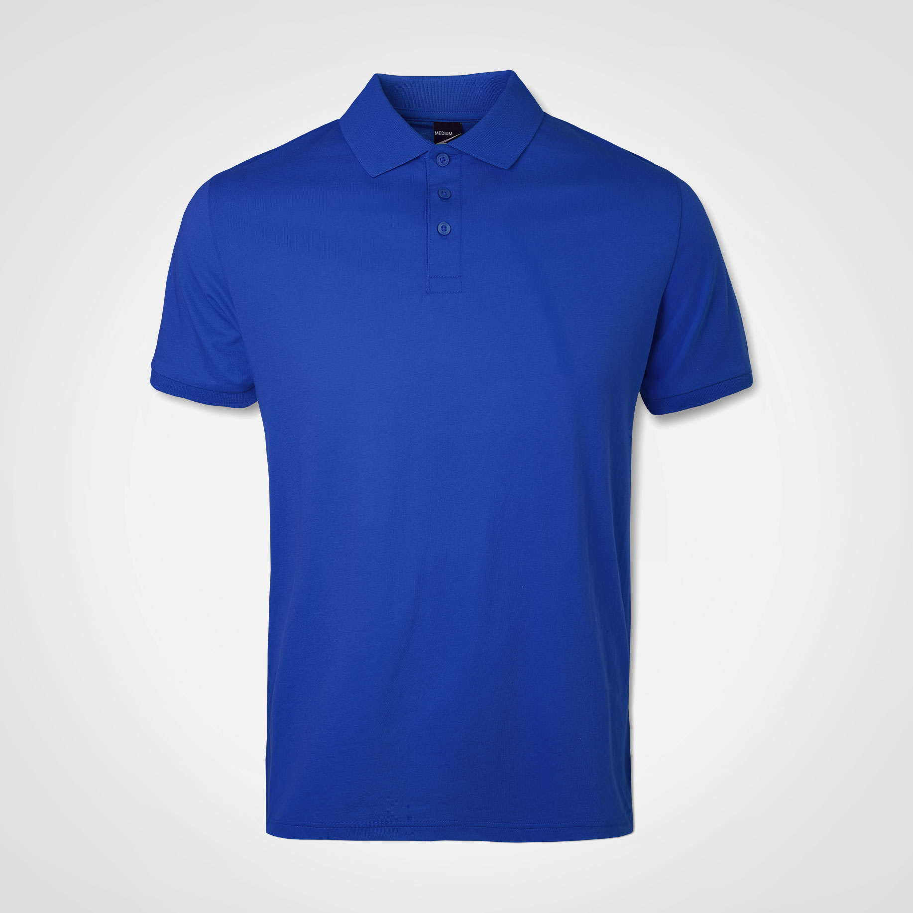 Royal blue short-sleeve polo shirt for promotional and workwear use.